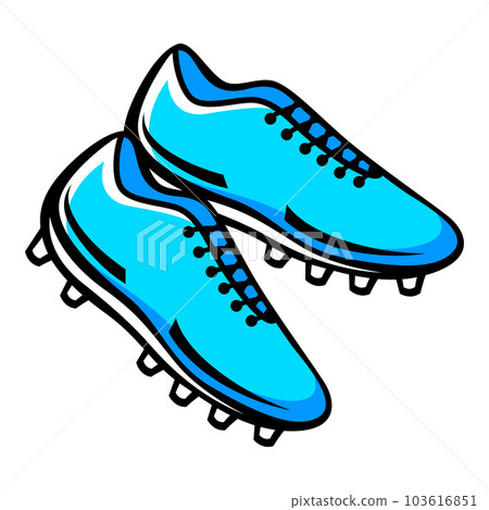 Soccer shoe illustration. Football club symbol. Sport object in cartoon style. Soccer shoe illustration. Football club symbol. Sport object in cartoon style. 103616851
