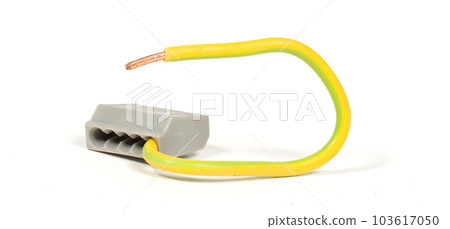 Electrical connector block, isolated on white 103617050