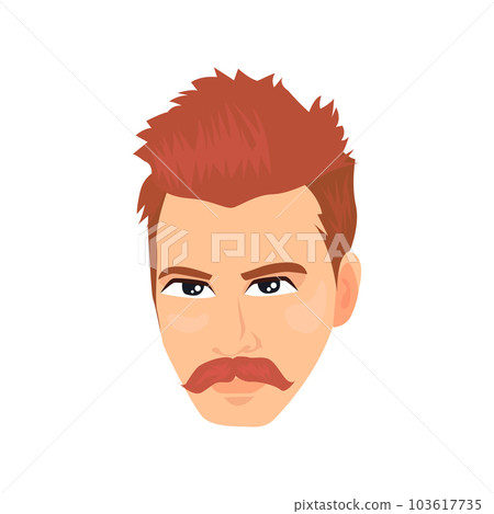 Mustached Man icon. Colored vector element from beards collection. Creative Mustached Man icon for web design, templates and infographics. 103617735