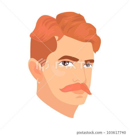 Readhead Moustache icon. Colored vector element from beards collection. Creative Readhead Moustache icon for web design, templates and infographics. 103617740