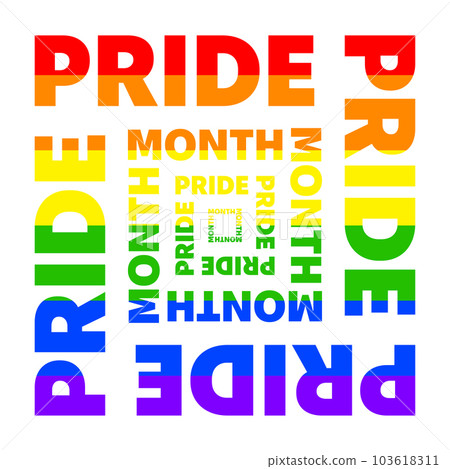 Pride Month Typography Poster Pride Month Typography Poster 103618311