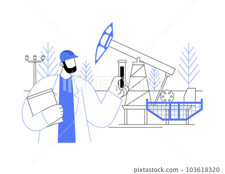 Optimize oil extraction process abstract concept vector illustration. 103618320