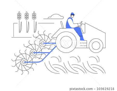 Hay tedder abstract concept vector illustration. Hay tedder abstract concept vector illustration. 103619218