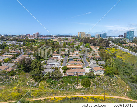 Aerial view of over San Diego, California, USA 103619313