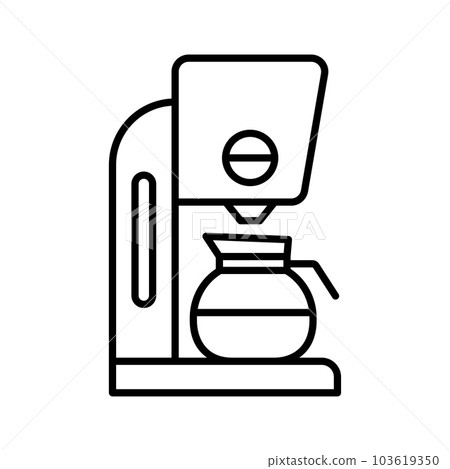 Coffee drink machine icon. Coffee maker isolated white background. 103619350