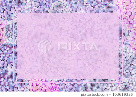 hydrangea flower watercolor illustration for frame and postcard. decorating ideas for invitation cards 103619356