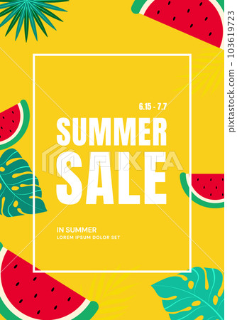Summer sale banner design template. Vector illustration 103619723