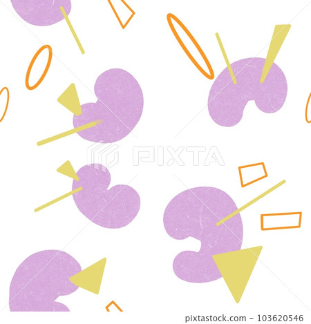 Lavender yellow cute abstract a geometry pattern 103620546