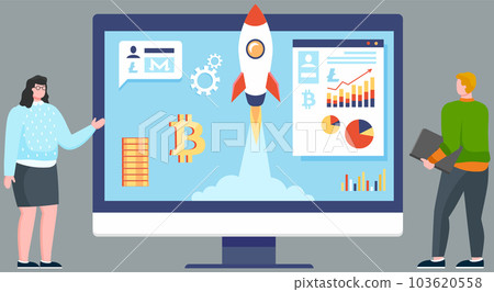 Cryptocurrency exchange. Web banner of blockchain technology, new start up with financial innovation Cryptocurrency exchange. Web banner of blockchain technology, new start up with financial innovation 103620558
