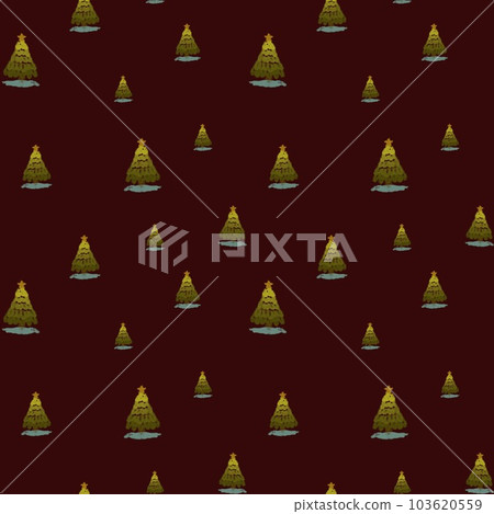 Tree snow Christmas New Year simple pattern 103620559