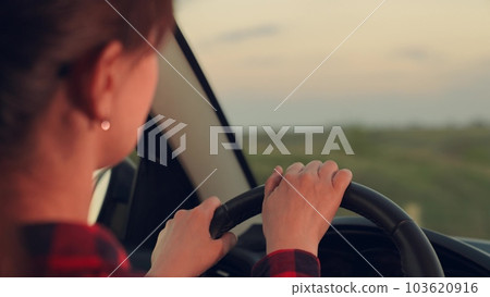 beautiful woman driving car. good mood travel. girl driving car talking and smiling. woman sits front seat car. girl road. driver driving van. holidays nature day off. vacation girlfriend. smile mom beautiful woman driving car. good mood travel. girl driving car talking and smiling. woman sits front seat car. girl road. driver driving van. holidays nature day off. vacation girlfriend. smile mom 103620916