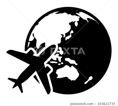 earth network and plane 103621735