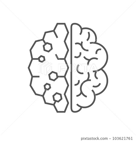 AI artificial intelligence icon. EPS 10. Editable Stroke 103621761