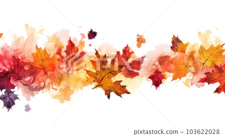 Autumn leaves frame. Illustration AI Generative Autumn leaves frame. Illustration AI Generative 103622028
