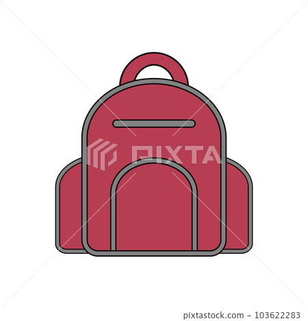 Backpack icon on white. 103622283