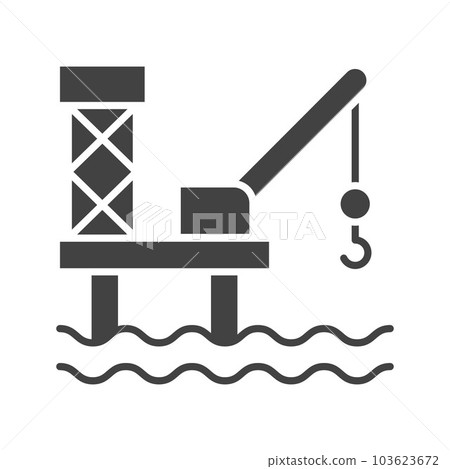 Oil Platform icon vector image. 103623672