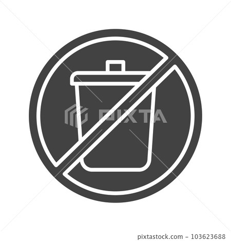 No Littering icon vector image. No Littering icon vector image. 103623688