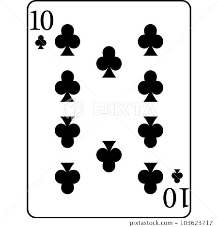 Clubs ten. A deck of poker cards. Clubs ten. A deck of poker cards. 103623717