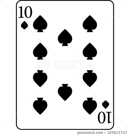 Peaks ten. A deck of poker cards. Peaks ten. A deck of poker cards. 103623723