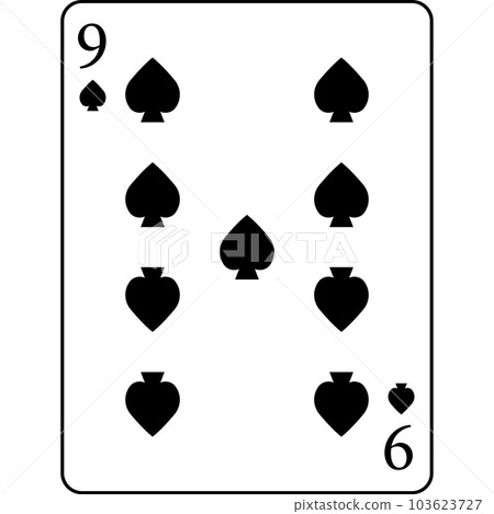 Spades nine. A deck of poker cards. 103623727