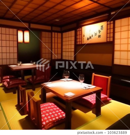 Japanese style restaurant with a calm atmosphere 103623889