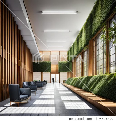 Corridors, waiting areas, and multi-purpose spaces in a stylish building where you can take a break 103623890