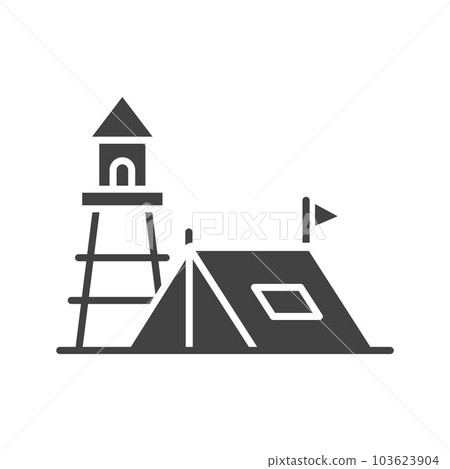Military Base icon vector image. 103623904