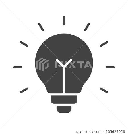 Lightbulb icon vector image. 103623958