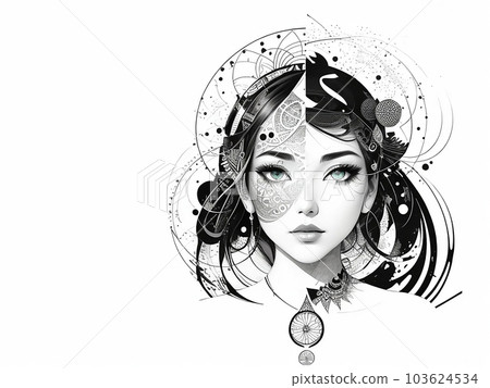 AI生成圖像女性插畫 AI生成圖像女性插畫 103624534