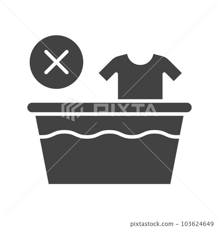 Do Not Wash icon vector image. 103624649
