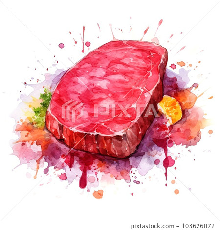 Delicious Corned Beef Meat Product Watercolor Square Background. Savory Food, Gourmet Appetizer. Ai Generated, Drawn With Paint Splashes On White Background Delicious Deli Corned Beef Meat Product. Delicious Corned Beef Meat Product Watercolor Square Background. Savory Food, Gourmet Appetizer. Ai Generated, Drawn With Paint Splashes On White Background Delicious Deli Corned Beef Meat Product. 103626072