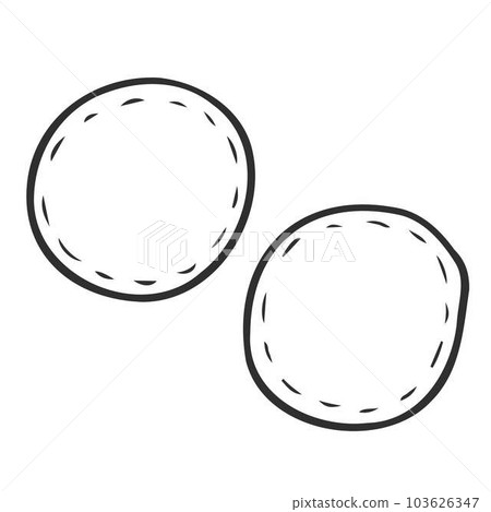 vector illustration simple doodle style doodle. cotton pads for removing makeup. hygiene, sanitation, lifestyle, facial skin care. 103626347