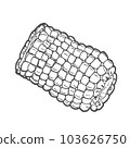Corn graphic black white isolated sketch illustration vector 103626750