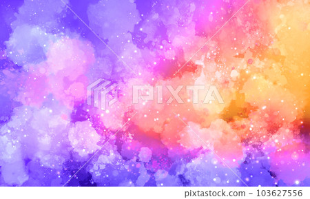 Pop background material 06 (horizontal / purple / pink) that looks like an overturned toy box 103627556