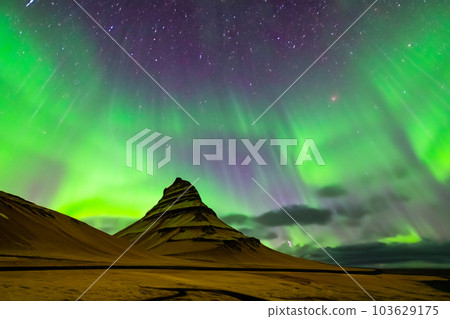 Northern Lights Aurora. Aurora borealis. Northern Lights Aurora. Aurora borealis. 103629175