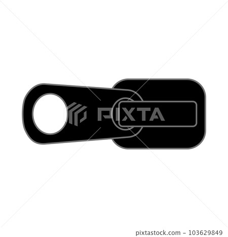 簡單的拉鍊頭和拉頭黑色拉鍊 簡單的拉鍊頭和拉頭黑色拉鍊 103629849