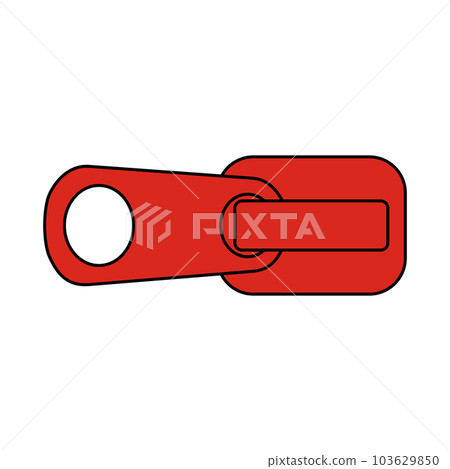 簡單的拉鍊頭和滑塊紅色拉鍊 簡單的拉鍊頭和滑塊紅色拉鍊 103629850