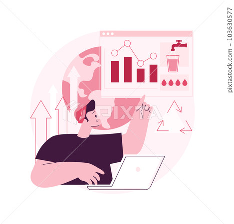 Water consumption abstract concept vector illustration. Water overconsumption, daily intake calculation, environmental information, consumption per household, industrial use abstract metaphor. Water consumption abstract concept vector illustration. Water overconsumption, daily intake calculation, environmental information, consumption per household, industrial use abstract metaphor. 103630577