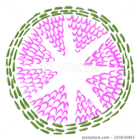 Embroid colorful tribal folk art stich pattern illustration cute decoration element Embroid colorful tribal folk art stich pattern illustration cute decoration element 103630961