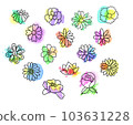 simple round flower illustration 103631228