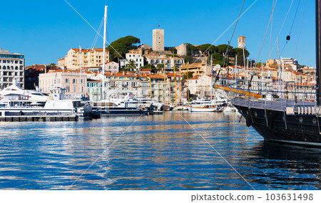 Port of Cannes and boats at the French Riviera Port of Cannes and boats at the French Riviera 103631498