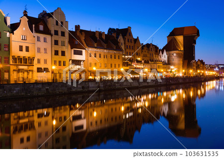 Gdansk embankment in twilight 103631535
