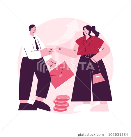 Marketing investment abstract concept vector illustration. Return on marketing investment, advertising campaign budget, promotion expenses, accounting, business plan, ROMI abstract metaphor. 103631584