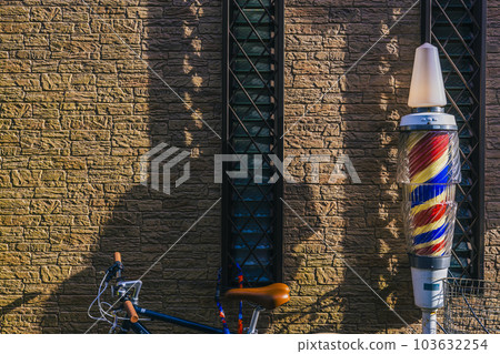 retro barber shop in the evening retro barber shop in the evening 103632254