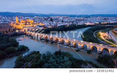Aerial view of Cordoba at twilight Aerial view of Cordoba at twilight 103632402