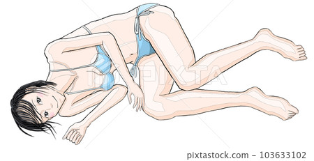 穿著泳裝躺在地板上的女孩 02 穿著泳裝躺在地板上的女孩 02 103633102
