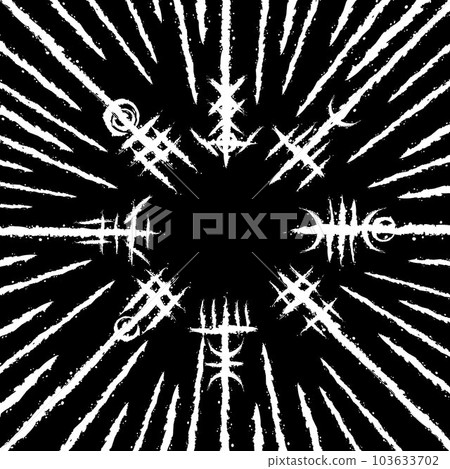 Norse viking white brush symbol lines 103633702