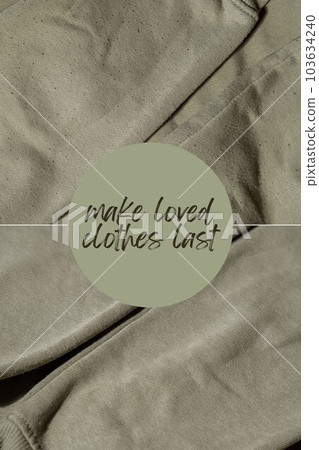 MAKE LOVED CLOTHES LAST text on background of before and after effect of Anti-pilling razor. Sustainability lifestyle fashion, reducing clothing waste recycling Device for shaving pellets clothes MAKE LOVED CLOTHES LAST text on background of before and after effect of Anti-pilling razor. Sustainability lifestyle fashion, reducing clothing waste recycling Device for shaving pellets clothes 103634240