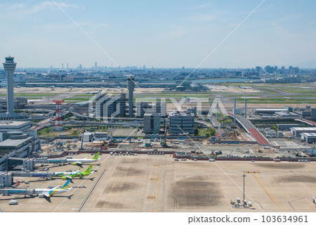 起飛後從飛機窗口看到的羽田機場 103634961