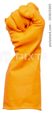 Protective rubber glove. Protective rubber glove. 103635005